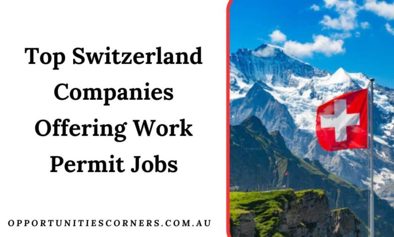 Top Switzerland Companies Offering Work Permit Jobs