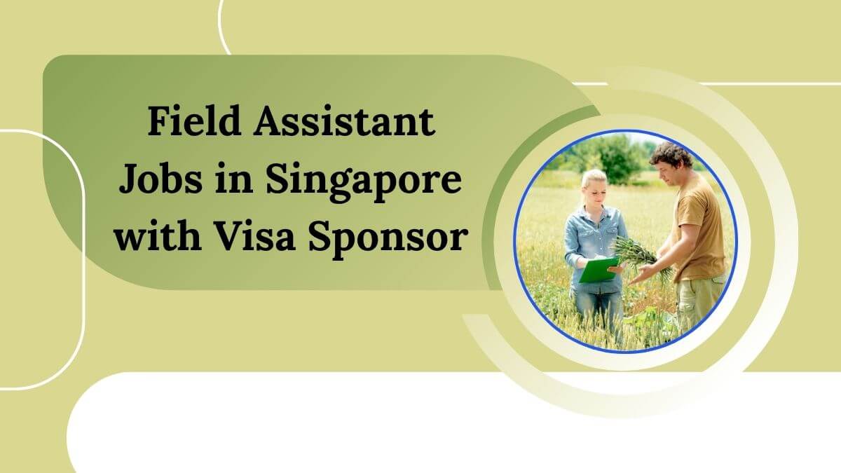 Field Assistant Jobs in Singapore with Visa Sponsor