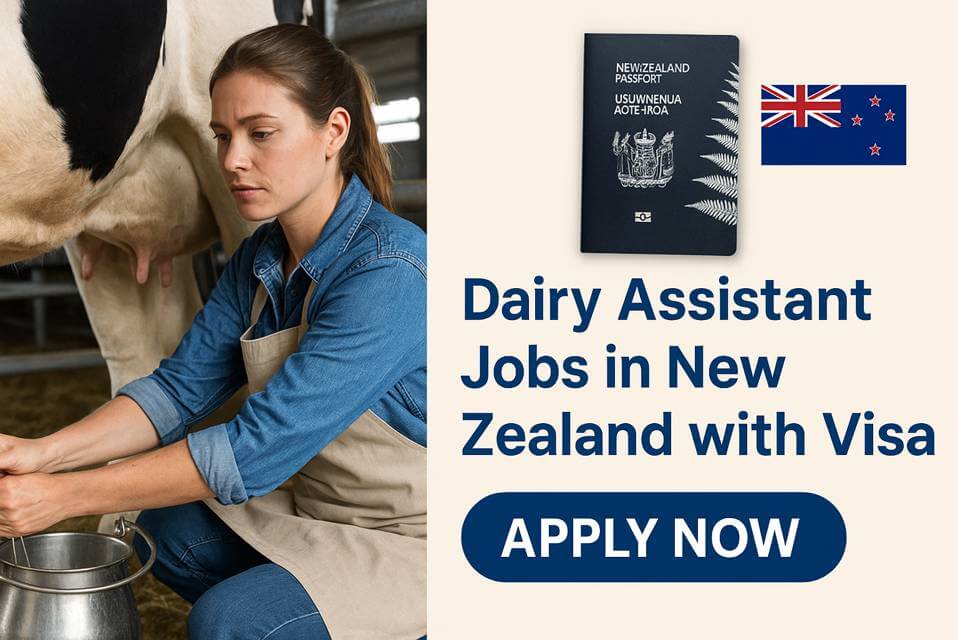 Dairy Assistant Jobs in New Zealand with Visa