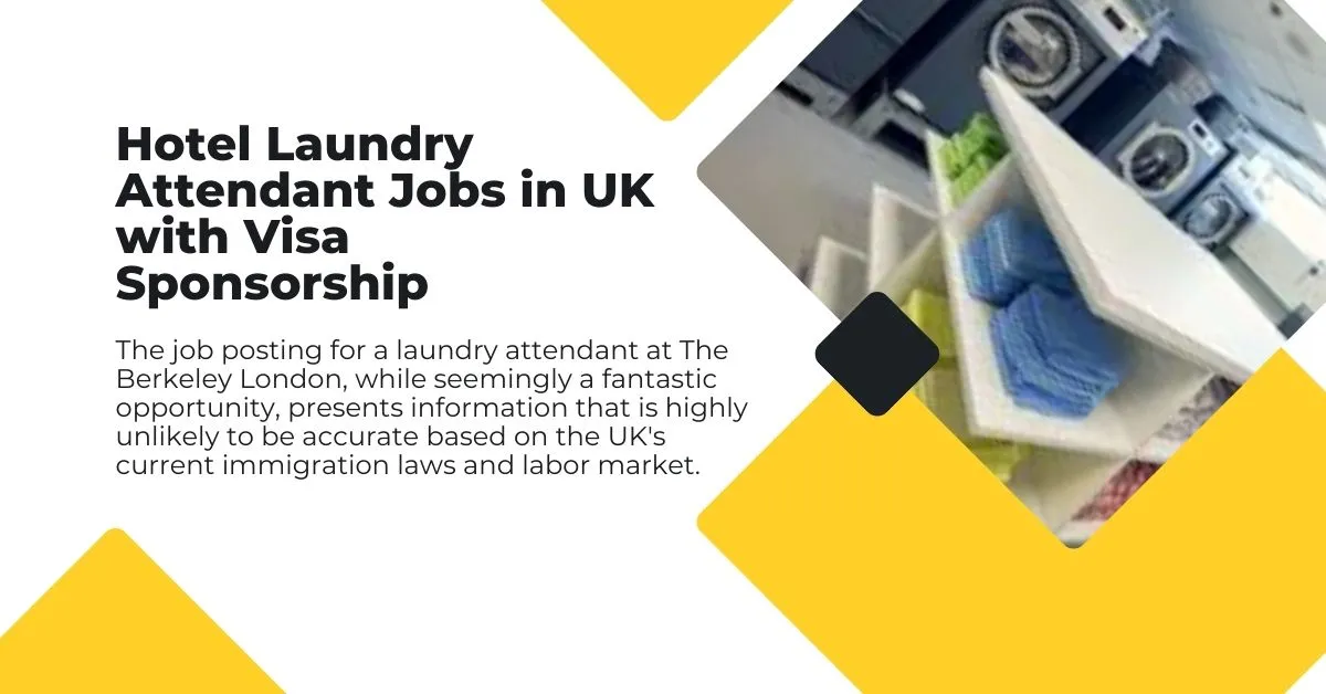 Hotel Laundry Attendant Jobs in UK