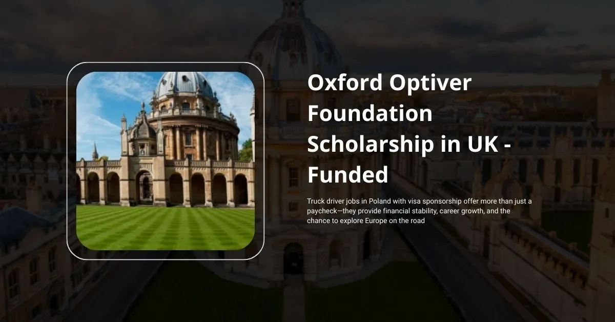 Oxford Optiver Foundation Scholarship